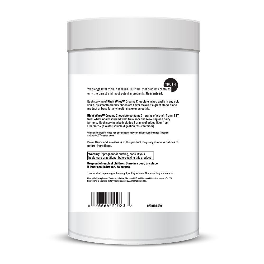 Right Whey™ Creamy Chocolate (30 Servings)
