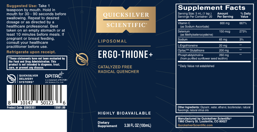 Quicksilver Ergo-Thione+ Catalyzed Free Radical Quencher