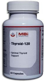 MBi Nutraceuticals Thyroid 120mg Glandular Tissue Concentrate 180 Capsules