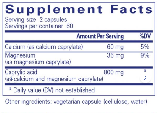 Caprylic Acid (Gradual Release) 120 CAPS