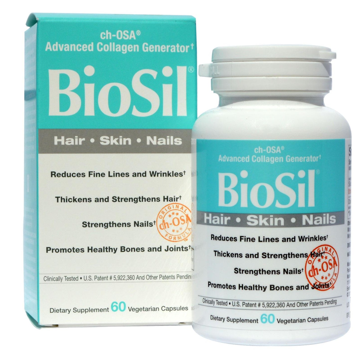 Natural Factors BioSil Hair Skin Nails Vegetarian Capsules (60)