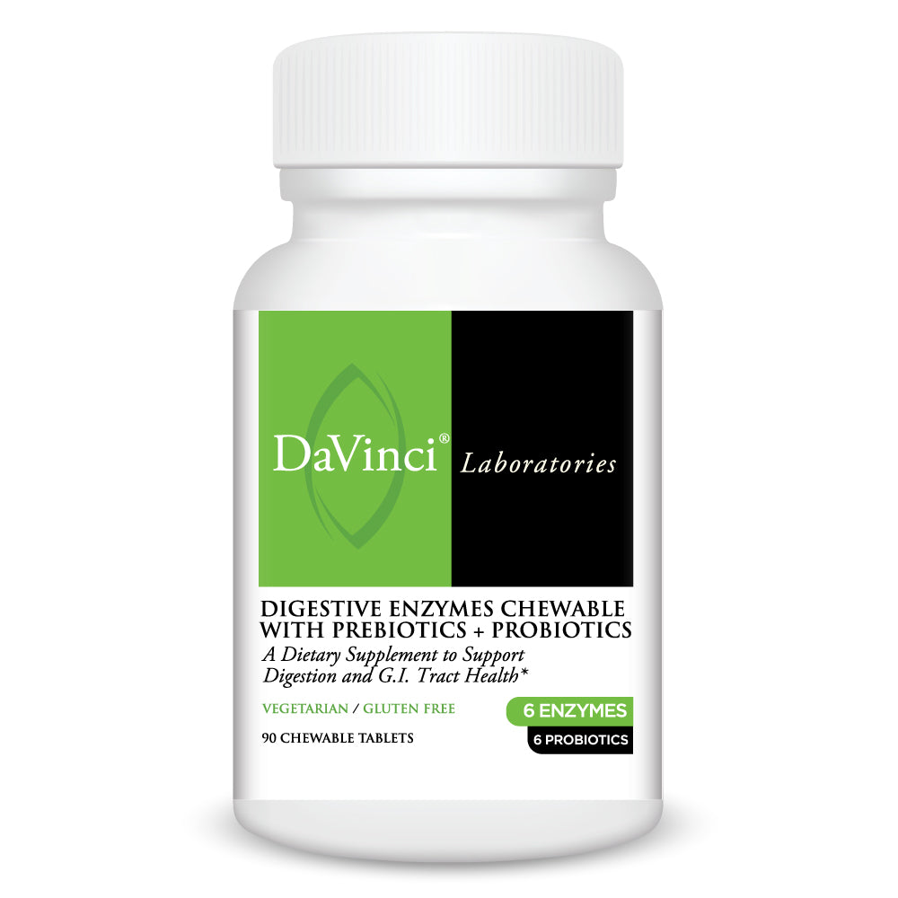 Digestive Enzymes Chewable with Prebiotics + Probiotics (90 Tablets)