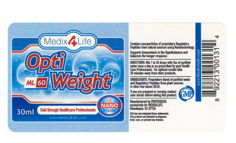 ML-60 OPTIWEIGHT (hypothalamus and hunger) Medix 30 ML