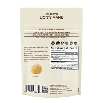 Lions Mane Mushroom Extract Bulk Powder