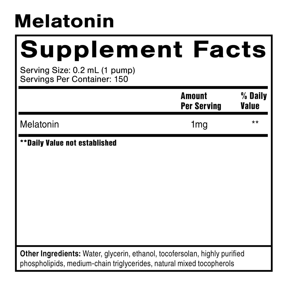Liposomal Melatonin Regular Dose