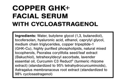 Quicksilver Copper GHK+ Facial Serum