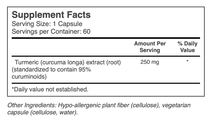 Curcumin (60 Capsules)