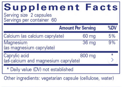 Caprylic Acid (Gradual Release) 120 CAPS