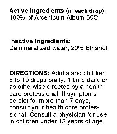 Arsenicum Album 30C 1 oz