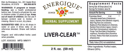 Energique LIVER-CLEAR 2 oz 50% Herbal