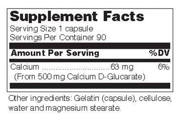 Calcium D-Glucarate 90 caps